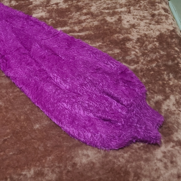 Sexy Cute Lilac Fuzzy Long Sleeve Halter Sweater New w/ Tags - Size M/L - Picture 6 of 16